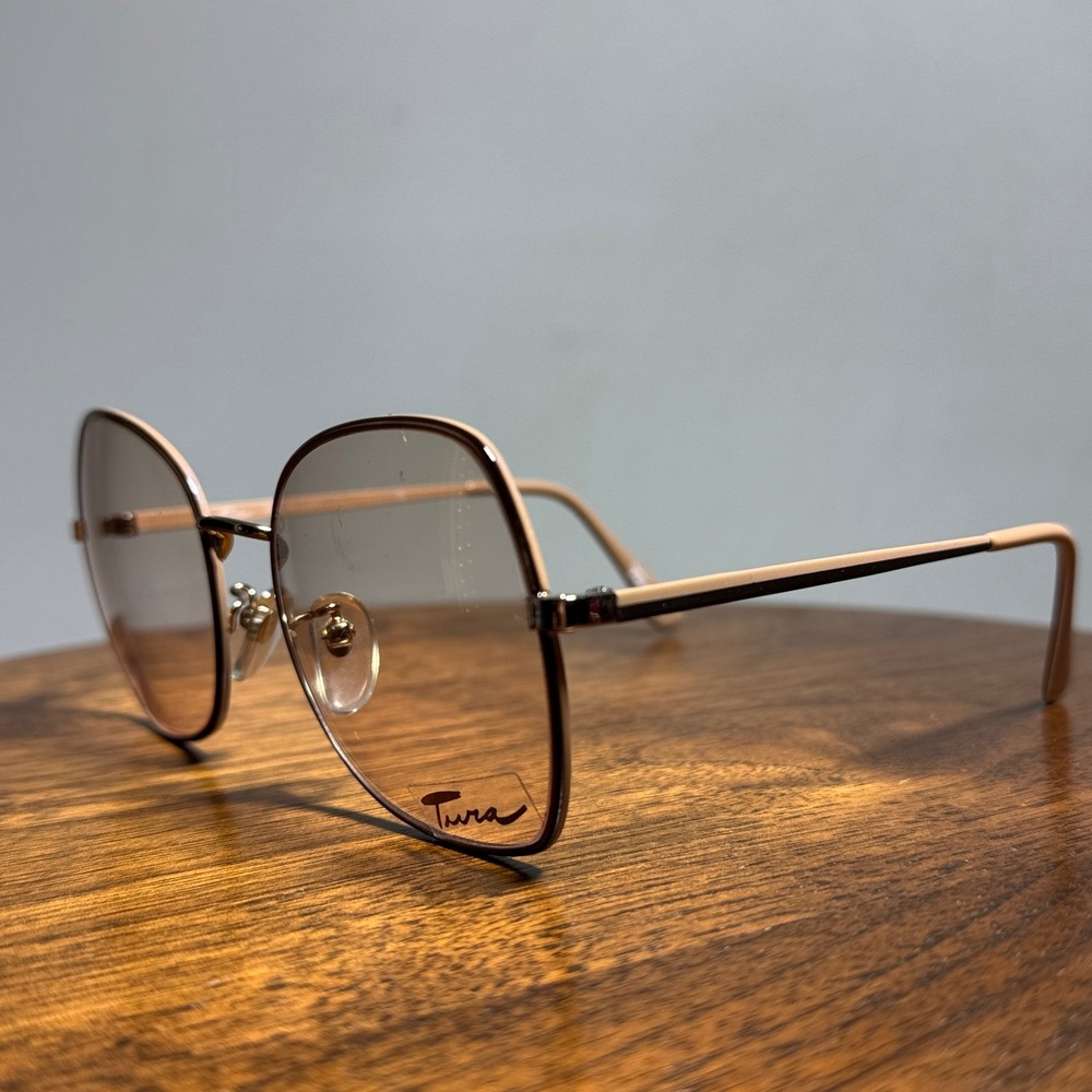 VTG 80's Tura MODEL 272 OA Two-Tone Frame Eyewear Japan NOS Tint Lens
